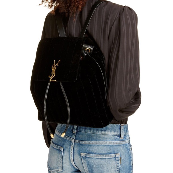 ysl velvet backpack